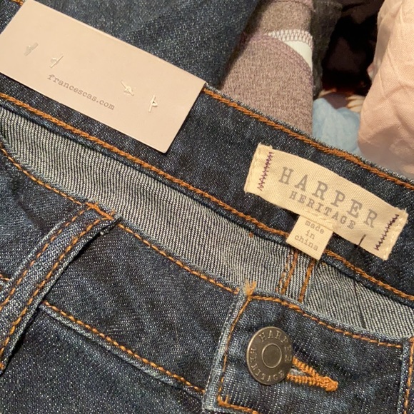 🌟NWT🌟 Size 30 Francesca’s Harper Heritage High-Rise Straight Raw Hem Jean - Picture 12 of 16